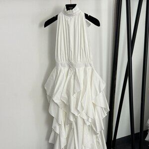 Zimmermann high-neck halter-neck backless dress